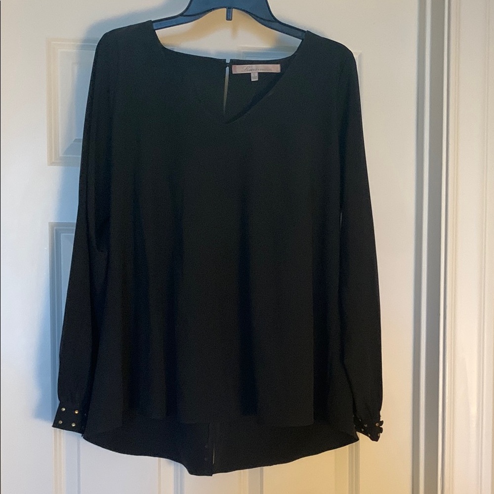 Lovers + Friends Elegant Black Women's Top. Size lg. Perfect condition.